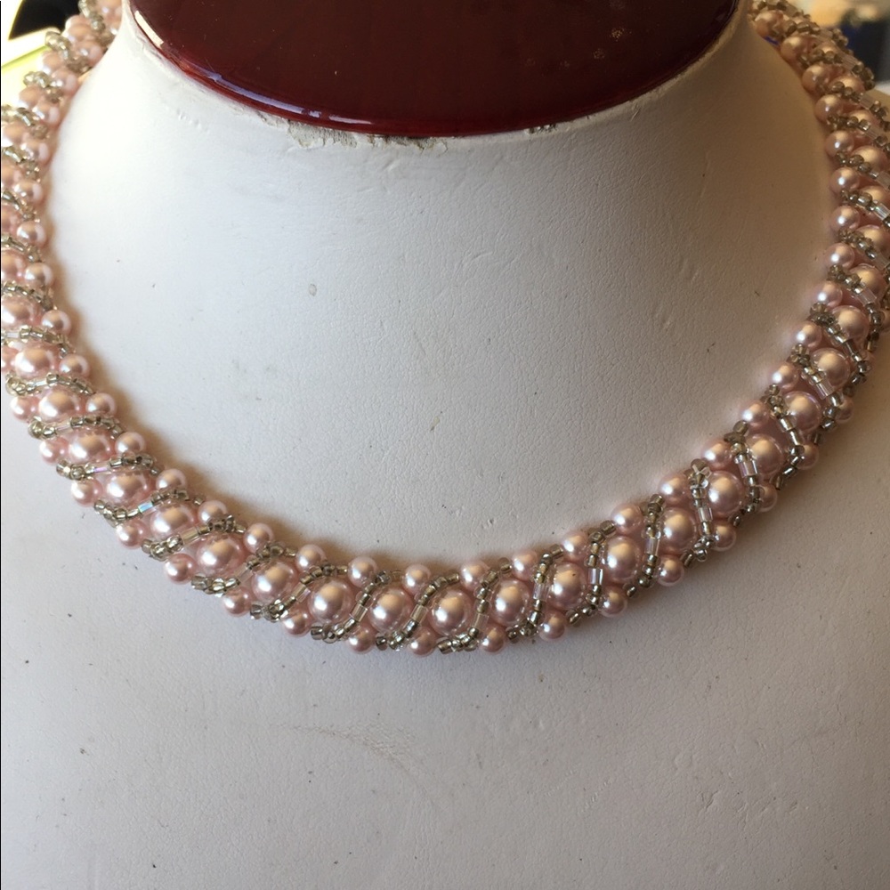 SJC .925 Pink Swarovski Crystal Necklace